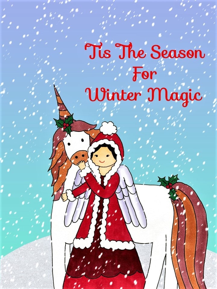 Winter Magic Princess & Unicorn eCard